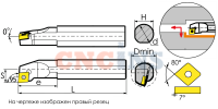 S12M-SCLCR06 Резец токарный (державка) расточной по металлу